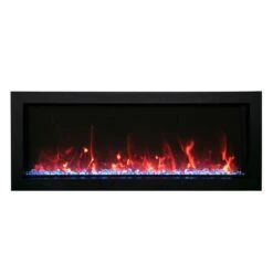 Amantii Panorama Series 50-In Slim Built-In Electric Fireplace -electric fireplace Store Amantii Red Flame Panorama Slim