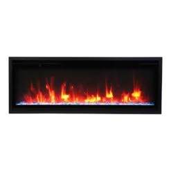 Amantii 42-in Symmetry XtraSlim Smart WiFi Linear Electric Fireplace -electric fireplace Store Amantii Symmetry XtraSlim SYM SLIM Flame Color Red Embers Blue 1391f22c b7fa 41a5 a91f 9507905d1f59