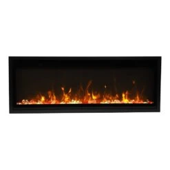 Amantii 42-in Symmetry XtraSlim Smart WiFi Linear Electric Fireplace -electric fireplace Store Amantii Symmetry XtraSlim SYM SLIM Flame Color Yellow