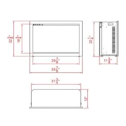 Amantii 33-In Traditional Bespoke Smart Built-In Electric Fireplace 26 Amantii 33-In Traditional Bespoke Smart Built-In Electric Fireplace -electric fireplace Store Amantii TRD 33 BESPOKE SERIES Dimensions 9c46dfb0 7239 4b0d 8217 bcea706402dd