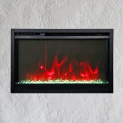 Amantii 26-in Traditional XtraSlim Smart WiFi Linear Electric Fireplace