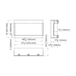 Amantii 50-in TruView Extra Tall Smart Linear Electric Fireplace -electric fireplace Store Amantii TruView Deep XT 50 TRV XT XL Dimensions f37a8f01 1f61 4f82 bb9e 9722d70ef8e5