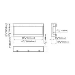 Amantii 60-in TruView Slim Linear Electric Fireplace -electric fireplace Store Amantii TruView Slim 60 TRV SLIM Dimensions 0940643d ec18 4a08 91ed 411b5299b4d9