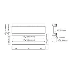 Amantii 72-in TruView Slim Linear Electric Fireplace 11 Amantii 72-in TruView Slim Linear Electric Fireplace -electric fireplace Store Amantii TruView Slim 72 TRV SLIM Dimensions