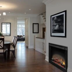 Dimplex 33-In LED In Wall Electric Fireplace -electric fireplace Store BFSL33 Lifestyle Installed 2