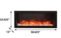 Amantii Panorama Series 40-In Deep Built In Electric Fireplace -electric fireplace Store BI 40 DEEP LA