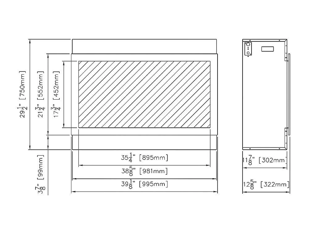 Amantii Panorama Series Indoor/Outdoor 40-In Deep XT Built-In Electric Fireplace 5 Amantii Panorama Series Indoor/Outdoor 40-In Deep XT Built-In Electric Fireplace - Image 5