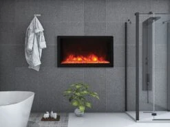 Amantii Panorama Series Indoor/Outdoor 40-In Deep XT Built-In Electric Fireplace