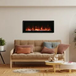 Amantii Panorama Series 40-In Slim Built-In Electric Fireplace