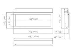 Amantii Panorama Series 40-In Extra Slim Built-In Electric Fireplace -electric fireplace Store BI 40 XTRASLIM LA