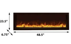 Amantii Panorama Series 50-In Slim Built-In Electric Fireplace -electric fireplace Store BI 50 SLIM LA