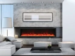 Amantii Panorama Series Indoor/Outdoor 88-In Deep XT Built-In Electric Fireplace