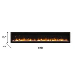 Amantii Panorama Series 88-In Slim Built-In Electric Fireplace -electric fireplace Store BI 88 SLIM LA