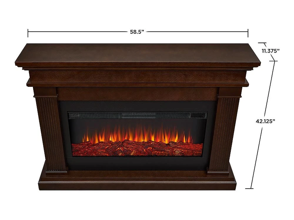 Beau Infrared Electric Fireplace Mantel Package In Dark Walnut - 8080E -DW 7 Beau Infrared Electric Fireplace Mantel Package In Dark Walnut - 8080E -DW - Image 7