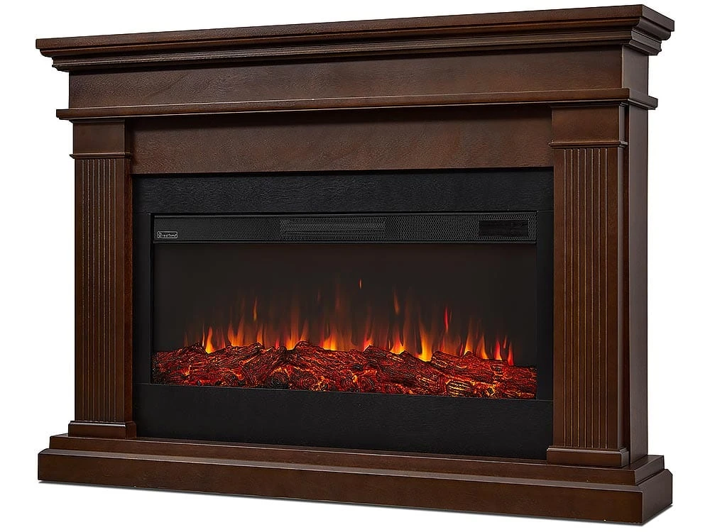 Beau Infrared Electric Fireplace Mantel Package In Dark Walnut - 8080E -DW 2 Beau Infrared Electric Fireplace Mantel Package In Dark Walnut - 8080E -DW - Image 2