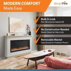 SimpliFire Boyd Ready-to-Finish Electric Fireplace Mantel Package -electric fireplace Store Boyd Build Out kit Ready to Finish 3