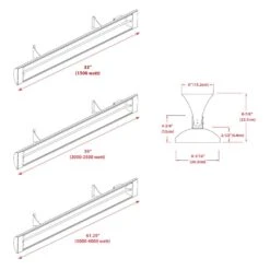 Infratech C-Series Infrared Patio Heater 240V -electric fireplace Store C Series 240V Dimensions