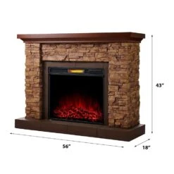 Comfort Smart Stackstone Electric Fireplace Mantel Package -electric fireplace Store CS 2856WM STN LA 3781b702 714d 45b3 be1c 78514ad3d180