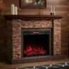 Comfort Smart Stackstone Electric Fireplace Mantel Package