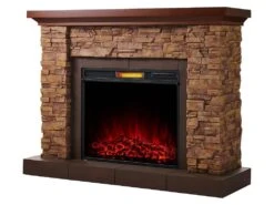 Comfort Smart Stackstone Electric Fireplace Mantel Package -electric fireplace Store CS 2856WM STN MZ3