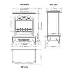 Continental Black Electric Fireplace Stove Heater 23 Continental Black Electric Fireplace Stove Heater -electric fireplace Store Continental CEFS22H Stove Black Dimensions d722c5ec 00cb 428d b8cb 7ef263457cda