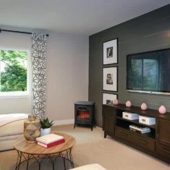 Continental Black Electric Fireplace Stove Heater 22 Continental Black Electric Fireplace Stove Heater -electric fireplace Store Continental CEFS22H Stove Black Lifestyle 2