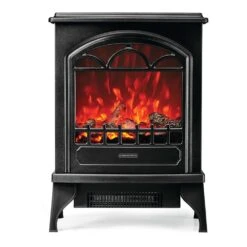 Continental Black Electric Fireplace Stove Heater 14 Continental Black Electric Fireplace Stove Heater -electric fireplace Store Continental CEFS22H Stove Black Silo Straight 1