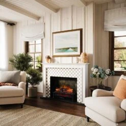 Country Living 27-in Infrared Electric Log Set -electric fireplace Store Country Living 27 Log Set Lifestyle Angled