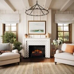 Country Living 27-in Infrared Electric Log Set -electric fireplace Store Country Living 27 Log Set Lifestyle Straight