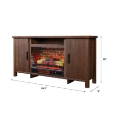 Brinley 60-in Rustic Brown Electric Fireplace TV Stand -electric fireplace Store Country Living Brinley Rustic Brown Media Console CL M 7197 RB Dimensions 2b21a1ce 3d64 429d a0b9 b2ce4d698d1f
