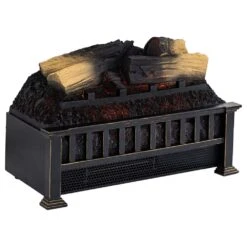 Country Living 20-in Electric Fireplace Log Set -electric fireplace Store Country Living CL LS 697 3 Silo Angled Left Powered On