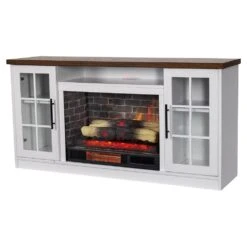 Dalton 57-in White Electric Fireplace TV Stand -electric fireplace Store Country Living Dalton 57 White Silo Angled Abeo Eye Level 86238862 fb1e 46c2 9e8d 37b3f2e1546f