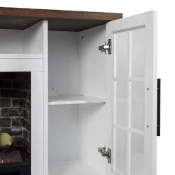 Dalton 72-in White Electric Fireplace TV Stand -electric fireplace Store Country Living Dalton 72 White Fireplace TV Stand Detail 3