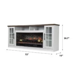 Dalton 72-in White Electric Fireplace TV Stand -electric fireplace Store Country Living Dalton 72 White Fireplace TV Stand Dimensions