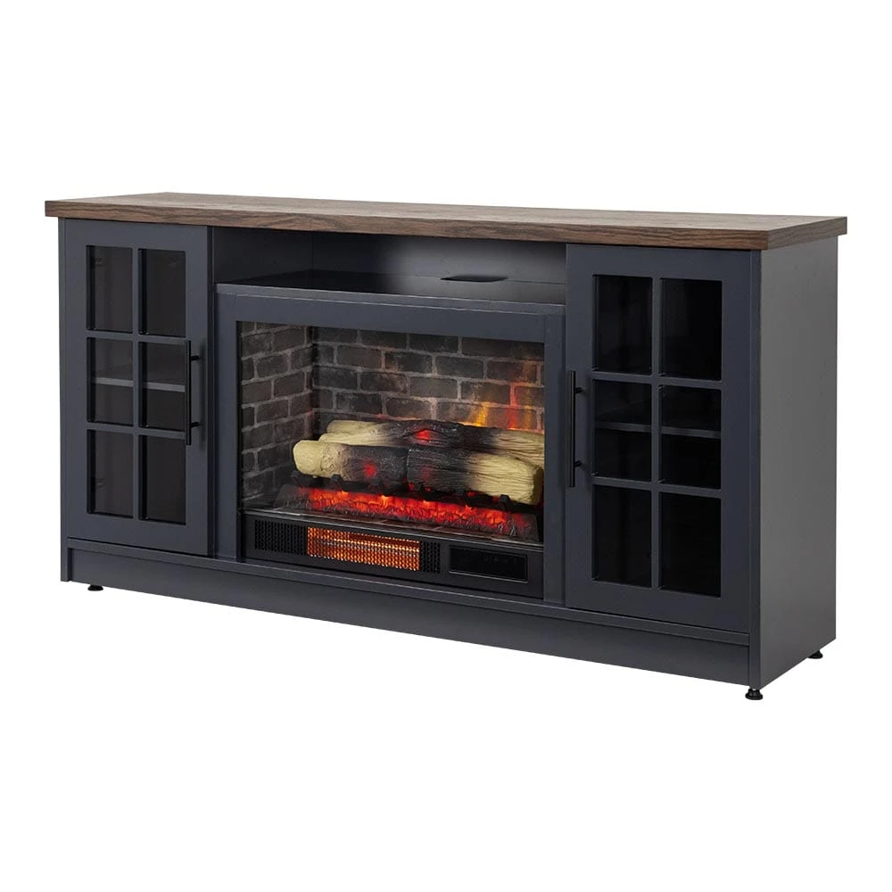 Dalton 60-in Steel Blue Electric Fireplace TV Stand 19 Dalton 60-in Steel Blue Electric Fireplace TV Stand - Image 19