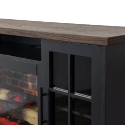 Dalton 60-in Steel Blue Electric Fireplace TV Stand 32 Dalton 60-in Steel Blue Electric Fireplace TV Stand -electric fireplace Store Country Living Dalton Two Tone Media Console CL M 7217 TT Detail Doors