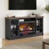 Dalton 60-in Steel Blue Electric Fireplace TV Stand 28 Dalton 60-in Steel Blue Electric Fireplace TV Stand -electric fireplace Store Country Living Dalton Two Tone Media Console CL M 7217 TT Lifestyle Cropped