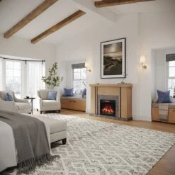 Country Living Graham Electric Fireplace Mantel Package -electric fireplace Store Country Living Graham Lifestyle Angled