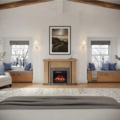 Country Living Graham Electric Fireplace Mantel Package -electric fireplace Store Country Living Graham Lifestyle Straight