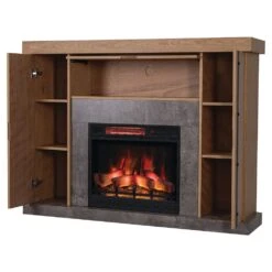 Country Living Graham Electric Fireplace Mantel Package -electric fireplace Store Country Living Graham Silo Angle Interior