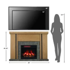 Country Living Graham Electric Fireplace Mantel Package -electric fireplace Store Country Living Graham Size Person TV Reference