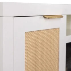 Inlet Cove 57-in Electric Fireplace TV Stand -electric fireplace Store Country Living Inlet Cove TV Stand Angled Eye Level Detail Right Detail Silo