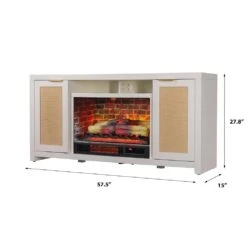 Inlet Cove 57-in Electric Fireplace TV Stand -electric fireplace Store Country Living Inlet Cove TV Stand Dimensions