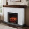 Country Living Jackson Electric Fireplace Mantel Package -electric fireplace Store Country Living Jackson Angled Lifestyle Close Crop