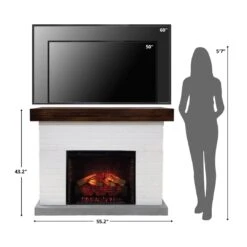 Country Living Jackson Electric Fireplace Mantel Package -electric fireplace Store Country Living Jackson Size Person TV Reference