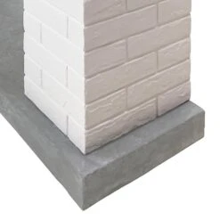 Country Living Jackson Electric Fireplace Mantel Package -electric fireplace Store Country Living Jackson White Brick Mantel Detail Base