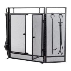 Country Living Kern River Fireplace Screen With Tool Set -electric fireplace Store Country Living Kern River Fireplace Screen Tool Set Detail 1