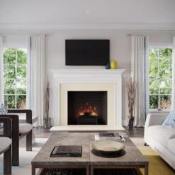 Country Living 20-in Electric Fireplace Log Set -electric fireplace Store Country Living Log Set Lifestyle Straight Installed