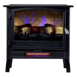 Country Living Black Infrared Electric Fireplace Stove Heater 24 Country Living Black Infrared Electric Fireplace Stove Heater -electric fireplace Store Country Living Stove CL FS 696 0 Black Blue Flames Straight Silo