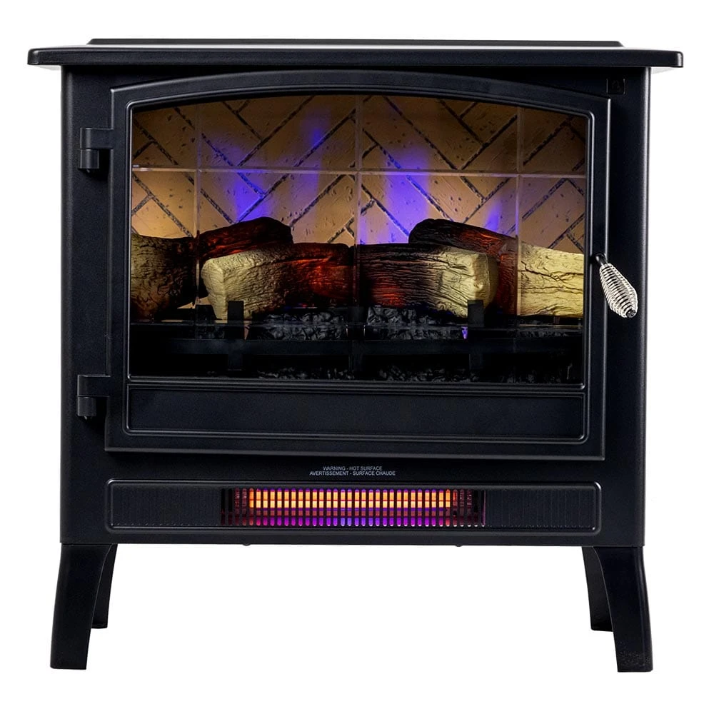 Country Living Black Infrared Electric Fireplace Stove Heater 10 Country Living Black Infrared Electric Fireplace Stove Heater - Image 10